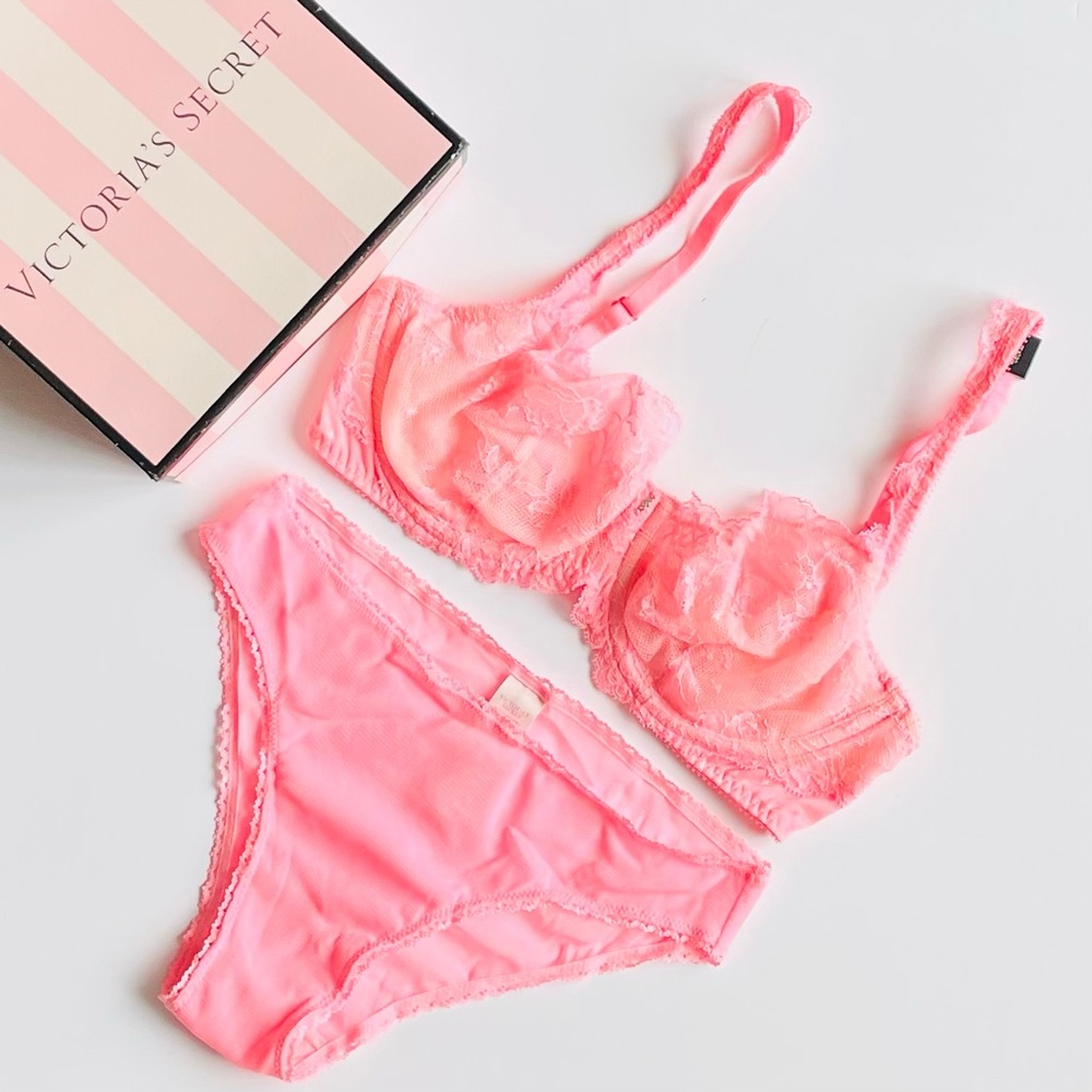 32DD SMALL Victoria’s Secret pink bra set